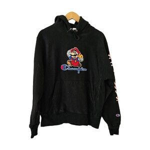 CHAMPION MARIO BROTHERS Hoodie‎  Reverse Weave Sweatshirt Kanji